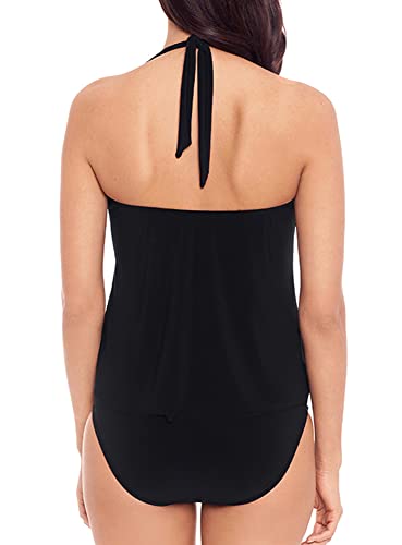 MagicSuit Women's Swimwear Solid Mallory Halter Soft Cup Tankini Bathing Suit Top4