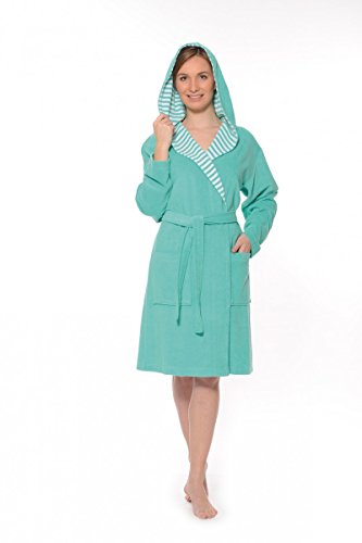 WeWo Femme Peignoir 6064, XSu00a0u0096u00a0XL, émeraude - - Large