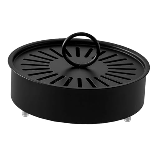 TEMPNAP 耐火鉄製蚊香ホルダー 蓋付き 携帯便利 蚊取り線香ケース 家用 屋内外対応 広範囲設置可能