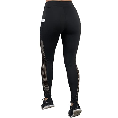 Calça Legging Com Bolso Fristyle Academia Suplex Microfibra Feminina (M, Branco)