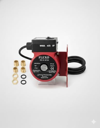 Flexo Automatic Water Pressure Pump Suitable for Hot Water Circulation, Washing Machine, RO Shower, (Red Color)