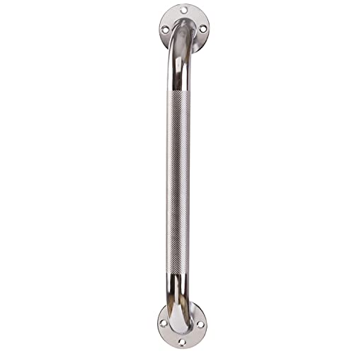 DMI Textured Grab Bars, Handicapped Grab Bars for Bathroom, Shower Rails, Grab Bar for Handicap and Elderly, Perfect for Bathroom Safety, Rust-Resistant Steel, 32", Silver, FSA & HSA Eligible by DMI - Used condition - US$17.87