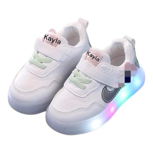 Kids Custom Unisex Light Up Sneakers Sport Shoes for All Occasion (Pink, US Footwear Size System, Little Kid, Numeric, Medium, 4)
