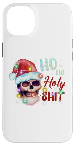 Holy Shit Skeleton Santa Claus Suéter Feo de Navidad Carcasa para iPhone 14 Plus