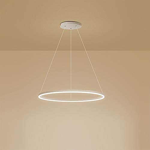 Lámpara colgante LED de 40 cm y 25W con anillo circular ajustable en blanco cálido 2