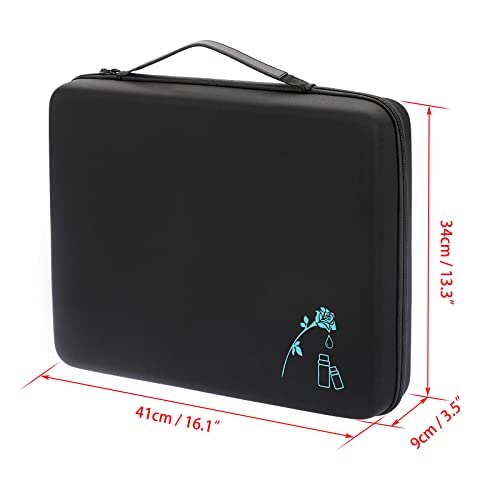 Hipiwe 120 Bottle EVA Essential Oil Storage Carrying Case Holds 5ml 10ml 15ml Bottle Hard Shell Exterior Essential Oils Organizer Holder Traveling Bag with Foam Insert & Handle, Black by Hipiwe - Image 7