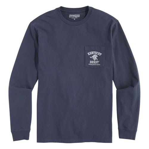 vineyard vines Men's Kentucky Derby Varsity Text Long-Sleeve Pocket Tee2