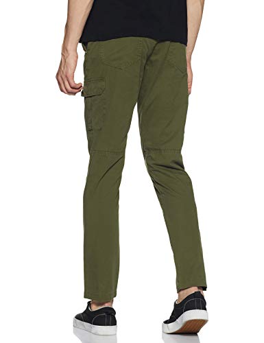 Image of Diverse Men's Slim Fit Overdyed Cotton Cargo