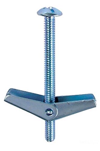 L.H. Dottie TB364DS Toggle Bolt, Mushroom Head, Slotted/Square, 3/16-Inch Diameter by 4-Inch Length, Zinc Plated, 50-Pack