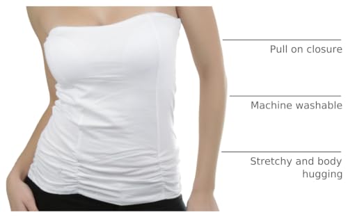 Image of ToBeInStyle Women's Cotton-Spandex Blend Stretchy Tube Top