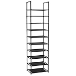 FIDUCIAL HOME 10 Tiers Shoe Rack 20-25 Pairs Sturdy Shoe Shelf - Image 4