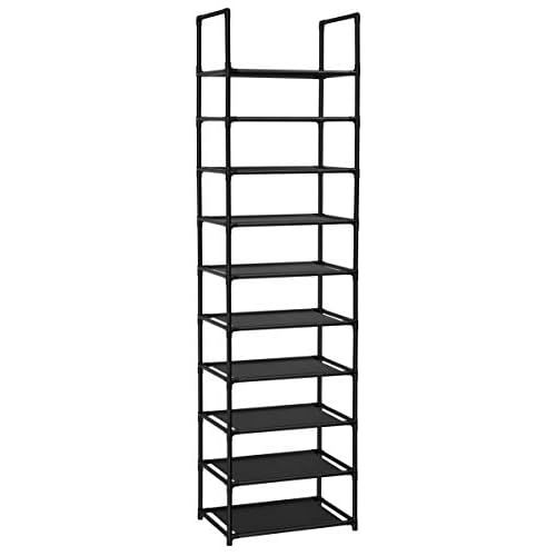 FIDUCIAL HOME 10 Tiers Shoe Rack 20-25 Pairs Sturdy Shoe Shelf