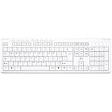 Rii RK907 USB Wired Keyboard Full Size Office Keyboard Compatible with Mac PC Tablet Windows Android Microsoft UK Layout-White