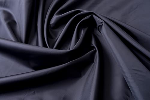 IPEA Futterstoff Stoff Schwarz - 200 cm x 150 cm - Made in Italy - Meterware zum Nähen, Kleidung, Futter, Jacken, Hosen, Röcke, Möbel, Kissen - Polyester Stoff zum Futter