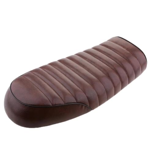 Asiento joroba de cuero para moto custom con base universal 3
