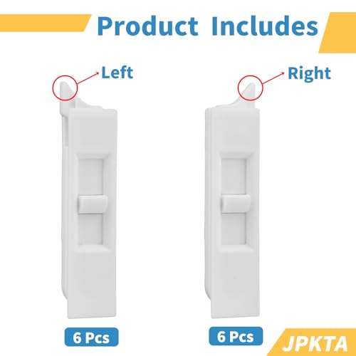 12 Pcs Window Tilt Latch Pairs Spring Loaded Sliding Window Latch Lock Snap-in White Vinyl Plastic Construction for Home Window Accessories Parts - Image 3