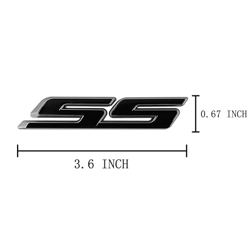 Image of 1PC SS Emblem 3D Metal Car Sticker Decoration Car Side Rear Badge for Cars Trucks SUV Luggage Computers (Black Silver)