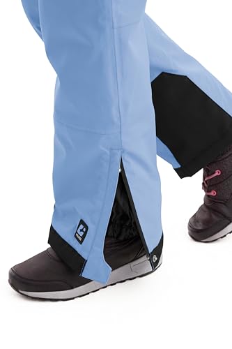 killtec Mädchen Skihose mit abzippbarem Latz und Kantenschutz Girls Skihose 242, Jeansblau, 164, 43402-000