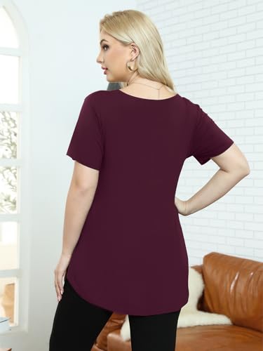 Image of BELAROI Women Plus Size Tops V-Neck Tunics Shirts