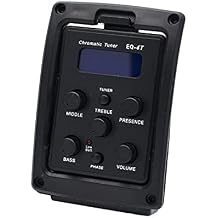 Acoustic Pickup EQ-4T 4-Band Acoustic Guitar Pickup Electric Guitar Equalizer with Tuner LCD Display and Volume Control Pickup