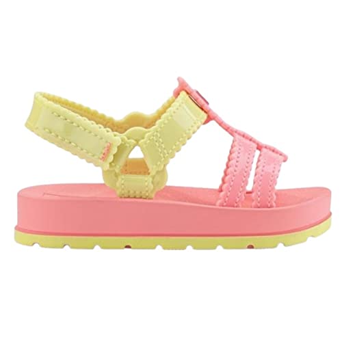 Sandália, Conectadinha, Zaxynina, Baby, 22, Modelo: 18641, Cor: ROSA NEON CLARO/VERDE PERA