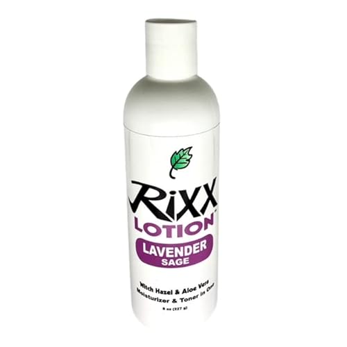 Rixx Lotion Lavender Sage Natural Herbal Blend (Sport Cap) With Witch Hazel, Aloe Vera, Shea Butter, Hyaluronic Acid & Essential Oils. Moisturizer And Skin Toner For Face And Body #TOP2