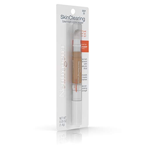Neutrogena Skinclearing Blemish Concealer Face Makeup With Salicylic Acid Acne Medicine, Non-Comedogenic And Oil-Free Concealer Helps Cover, Treat & Prevent Breakouts, Deep 20.05 Oz #TOP2