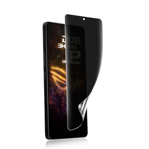 【1枚セット】ROG Phone 9 Pro Edition用 覗き見防止フィルム 指紋認証対応 【柔らかいTPU素材 自動修復】ROG Phone 9 Pro Edition 対応 3D曲面保護ガラスフィルム【インストールツール付き】貼り付け簡単 浮き防