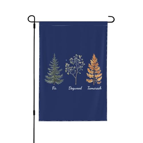 Fir Dogwood Tamarack Tree Flags 8647 Fdt Garden Flag 12x18 Inch Double Sided Outdoor Yard Lawn Banner Decor