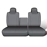 Yudara Custom-Fit Front Seat Cover for 2006-2025 Isuzu NPR, Premium Automotive Bucket Seat Cover with Molded Headrests, Airbag Compatible, Quick Setup Interior Cover for 2006-2025 Isuzu NPR