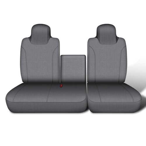 Yudara Custom-Fit Front Seat Cover for 2006-2025 Isuzu NPR, Premium Automotive Bucket Seat Cover with Molded Headrests, Airbag Compatible, Quick Setup Interior Cover for 2006-2025 Isuzu NPR