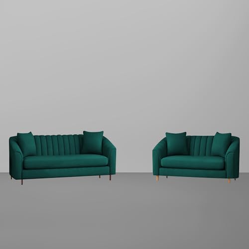 Image of Doraldo 3 + 2 Seater Sofa Set for Living Room (Pine) Premium Fabric Sofa