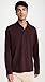 Vince Mens Garment Dye L/S Polo Shirt, Washed Pinot Vino, X-Large US