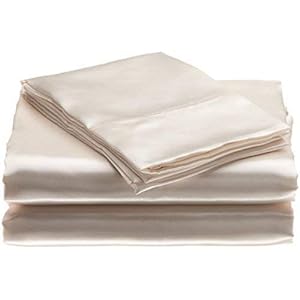 100% Pure Silk Satin Sheet Set 4pcs...