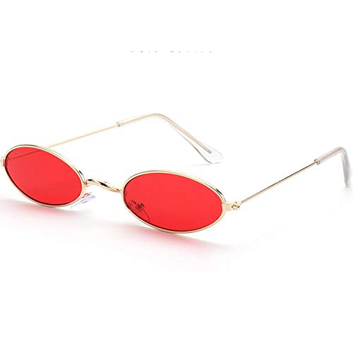 Xixihaha Femmes Petit Cadre Lunettes de Soleil Cat Eye lunettes de Soleil UV400 Lunettes de Soleil Lunettes Street Eyewear lunettes de soleil de mode-Or rouge