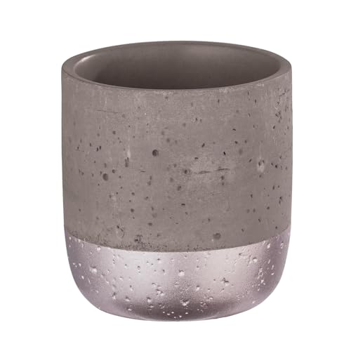 WENKO Zahnputzbecher Mauve, Grau, 9 x 8.5 x 8.5 cm