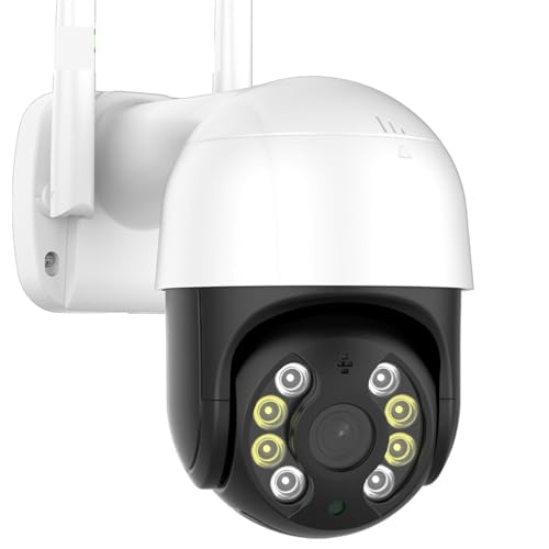 Cámara de Seguridad, Cámara IP 4K 8MP 5MP H.265 cámara PTZ inalámbrica for Exteriores Seguimiento AI 3MP cámara de Seguridad HD 1080P vigilancia CCTV P2P(4K 8MP Add 64G Card)
