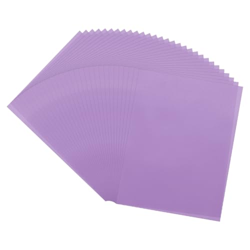 MECCANIXITY 60 Sheet Colored Vellum Paper 8.5' x 11', 100gsm Translucent Printable Vellum Sheets for Printing Wedding Invitations Inkjet Laser Printer, Purple