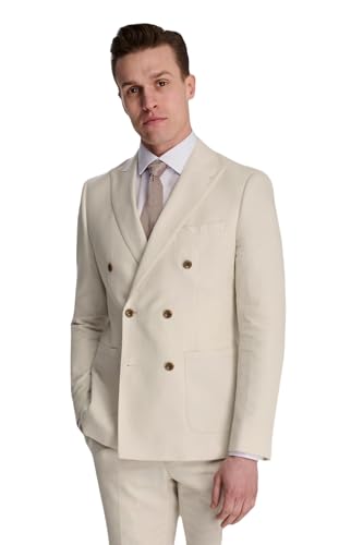 Veste de costume blazer croisé homme Giacomo coton lin Harry Brown léger