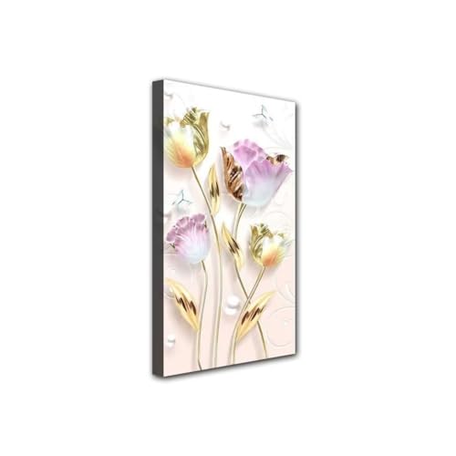 Peinture Diamant 70x140cm Kit Complet DIY 5D Motif Blanc
