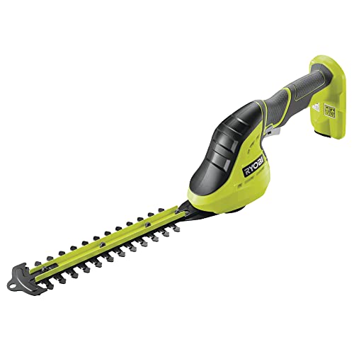 RYOBI 18 V ONE+ Akku-Gras- und Strauchschere OGS1822 (Grasscherenmesser 12 cm breit, Strauchmesser 20 cm lang, werkzeuglose Messertausch, ohne Akku & Ladegerät im Karton)