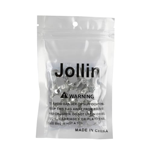 Image of Jollin 144pcs Glue Fix Crystal Flatback Rhinestones Glass Diamantes Gems for Nail Art Crafts Decorations Clothes Shoes 10.0mm (ss50, Crystal)