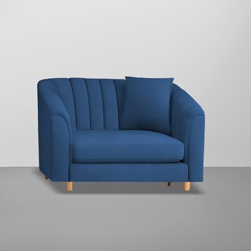Image of Doraldo Seater Sofa Set for Living Room (Blue) Premium Fabric Sofa Set