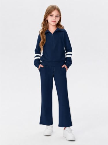 Image of Haloumoning Girls Sweatsuit 2 Piece Zip Long Sleeve Sweat Outfits