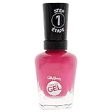 Sally Hansen Miracle Gel Nagellack ohne künstliches UV-Licht Tipsy Gipsy, pink, mit intensiv glänzendem Gel-Finish, Nr. 690, (1 x 14,7 ml)