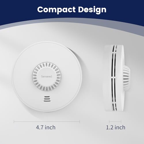 Sensereo 10 Jahre eigenständiger Hitzemelder, Hitzemelder für Zuhause und Büro, 10 Jahre versiegelte Batterie mit Installationspaket im Lieferumfang enthalten, entspricht BS 5446-2:2003 Standard
