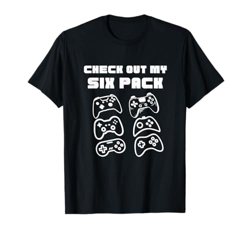 Check Out My Six Pack Videogioco 6 Pack Controller Gamer Maglietta