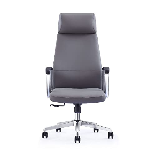 Wakefit Office Chair, | 1 Years Warranty | Chair for Office Work at Home, Study Chair, Ergonomic High Back Chair, High Back, Alastor Leatherette High Back Office Chair (Chrome Base, Grey)