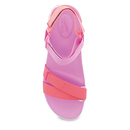 Dansko Racquel Fully Adjustable Sport Sandal For Women – Lightweight Eva Midsole And Rubber Outsole – Natural Arch Technology For Added Support – Hook And Loop Closures Strawberry Multi 11.5-12 M Us #TOP20