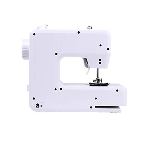 Machine à coudre électronique débutant double vitesse double fil compacte blanche